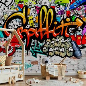 Carta da parati moderna Graffiti colorati