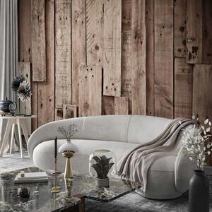 Carta da parati moderna Legno rustico - composizione a motivo di assi di legno marrone