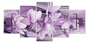 Quadro su tela Onda viola