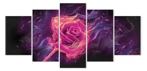 Quadro moderno Rosa fiammeggiante