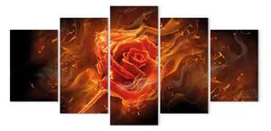 Quadro Rosa fiammeggiante