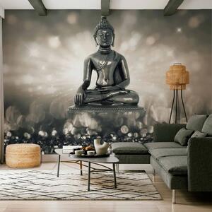 Carta da parati moderna Buddha d'argento