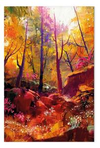 Quadro contemporaneo Bosco dipinto