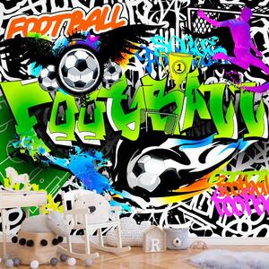 Carta da parati moderna Graffiti di calcio
