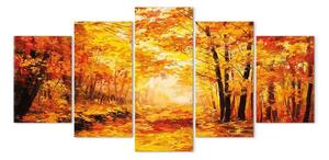 Quadro su tela Viale d'autunno