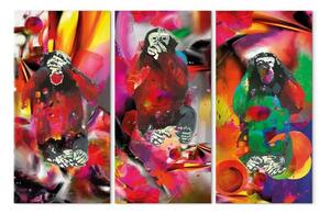Quadro Scimmie pazze - trittico