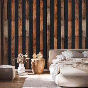 Carta da parati design Duo di legno