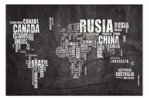 Quadro Mappa del mondo: Mundo Negro