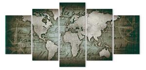 Quadro su tela Mappa di smeraldo