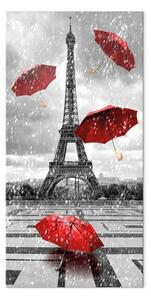 Quadro contemporaneo Parigi: ombrelli rossi