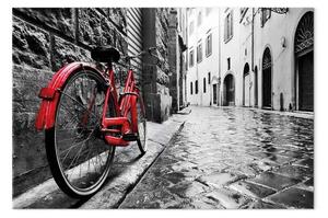 Quadro contemporaneo Bici rossa d'epoca