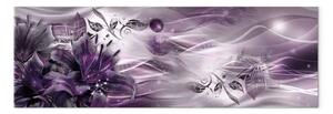 Quadro Costellazione di ametista - astrazione viola con gigli