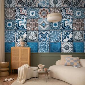 Carta da parati design Arabesco blu