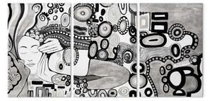 Quadro su tela Bacio d'argento