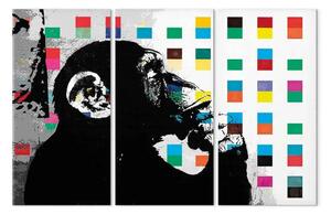 Quadro Scimmia pensante Banksy