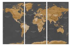 Quadro su tela Mappa del mondo: Estetica moderna