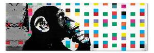 Quadro contemporaneo Scimmia pensante Banksy