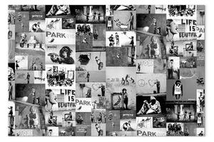 Quadro su tela Banksy: Collage di graffiti