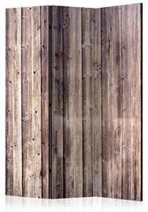 Paravento Fascino del legno - texture delle tavole di legno chiare marroni