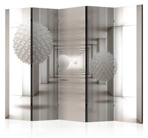 Paravento Porta al futuro II - illusione di figure astratte nello spazio