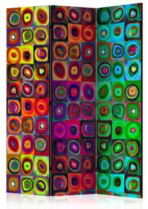Paravento separè Astrattismo colorato - astrazione artistica di forme geometriche