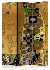 Paravento design Geometria artistica - figure geometriche nel motivo di Gustav Klimt