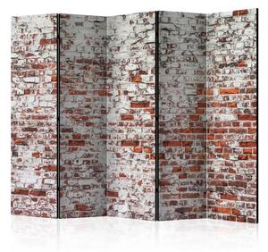 Paravento Eco dei giorni passati II - texture architettonica di mattoni urbani