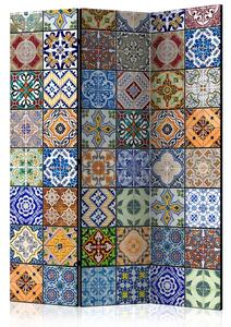 Paravento Mosaico colorato - texture in tema di pattern colorati