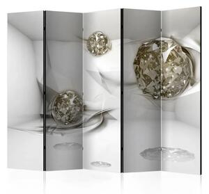 Paravento design Diamanti astratti II - figure geometriche nel bagliore di cristallo