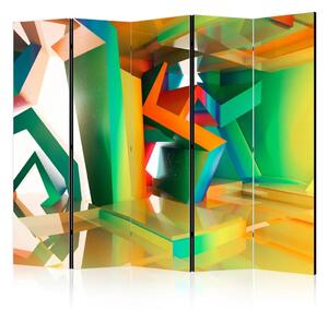Paravento design Spazio colorato II - figure geometriche astratte e colorate