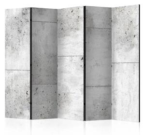 Paravento separè Concretum murum II - texture che imita scale di cemento urbano grigio