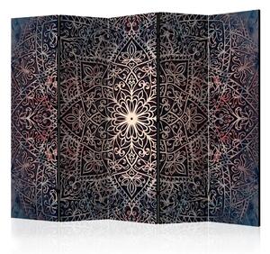 Paravento design Complessità spirituale II - mandala orientale e colorata in tema Zen