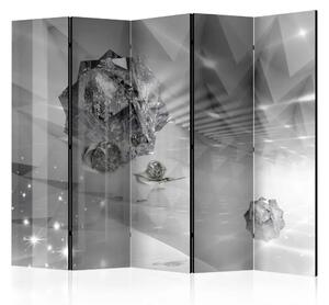 Paravento separè Grigio astratto II - diamante nel bagliore di un corrido