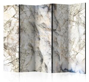Paravento Enigma di marmo II - texture di marmo con accento beige