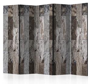 Paravento design Mosaico di marmo II - mosaico marrone-grigio