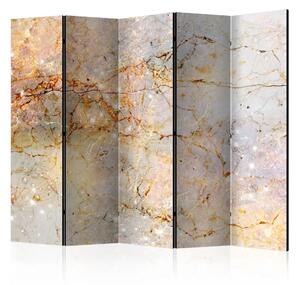 Paravento design Incantato nel marmo II - texture chiara di marmo con accento di lusso