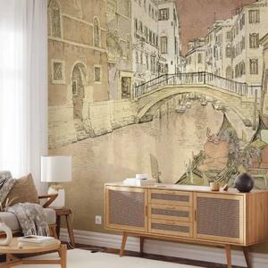 Carta da parati Gondole a Venezia - Dettagli dell'architettura della città