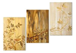 Quadro contemporaneo Foglie d'oro