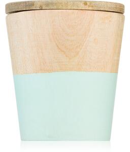 Wax Design Wood Candle Green Tea candela profumata 9 cm