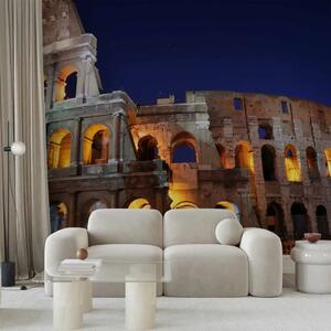 Carta da parati moderna Monumenti di Roma - Colosseo romano illuminato di notte