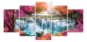 Quadro su tela Una cascata colorata