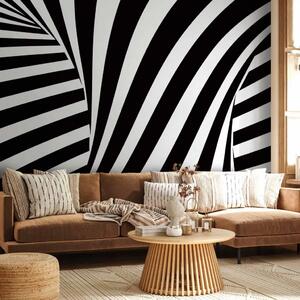 Carta da parati Op art: bianco e nero