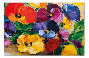 Quadro contemporaneo Viole del pensiero in primavera