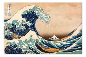 Quadro su tela Grande onda a Kanagawa (Riproduzione)