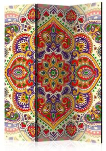 Paravento design Esotica Originalità - mandala colorata in stile orientale
