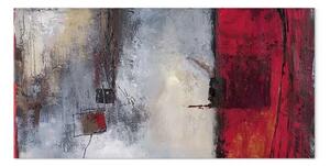 Quadro su tela Vista sfocata dalla finestra - astrazione colorata dipinta a mano