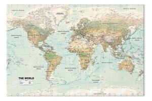Quadro moderno Mappa del mondo: Un mondo bellissimo