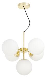 Lampadario dorato a sfera STELVIO W5