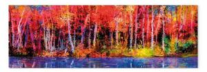 Quadro contemporaneo Alberi colorati d'autunno