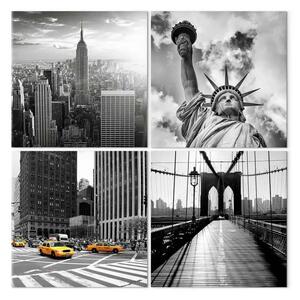 Quadro su tela Estate a New York - architettura grigia in stile industriale